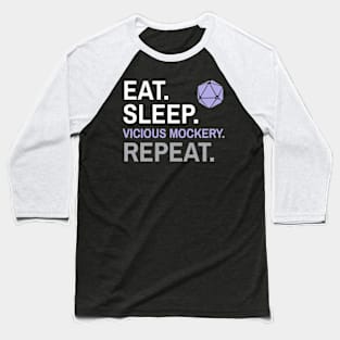 DnD Bard Eat Sleep Vicious Mockery Repeat Baseball T-Shirt